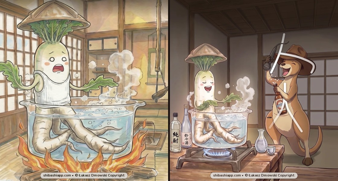 食 (Eat) vs. 飲 (Drink) vs. 飯 (Meal) vs. 館 (Building): Mr. Daikon's Food Kanji Family