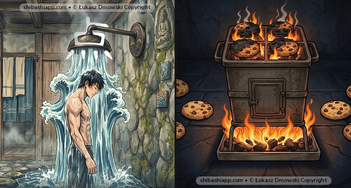 The 4 Fire Sparks Radical (灬 — Rekka): 点 (Point/Light), 然 (Nature), 黒 (Black) & 無 (Nothing/Free)