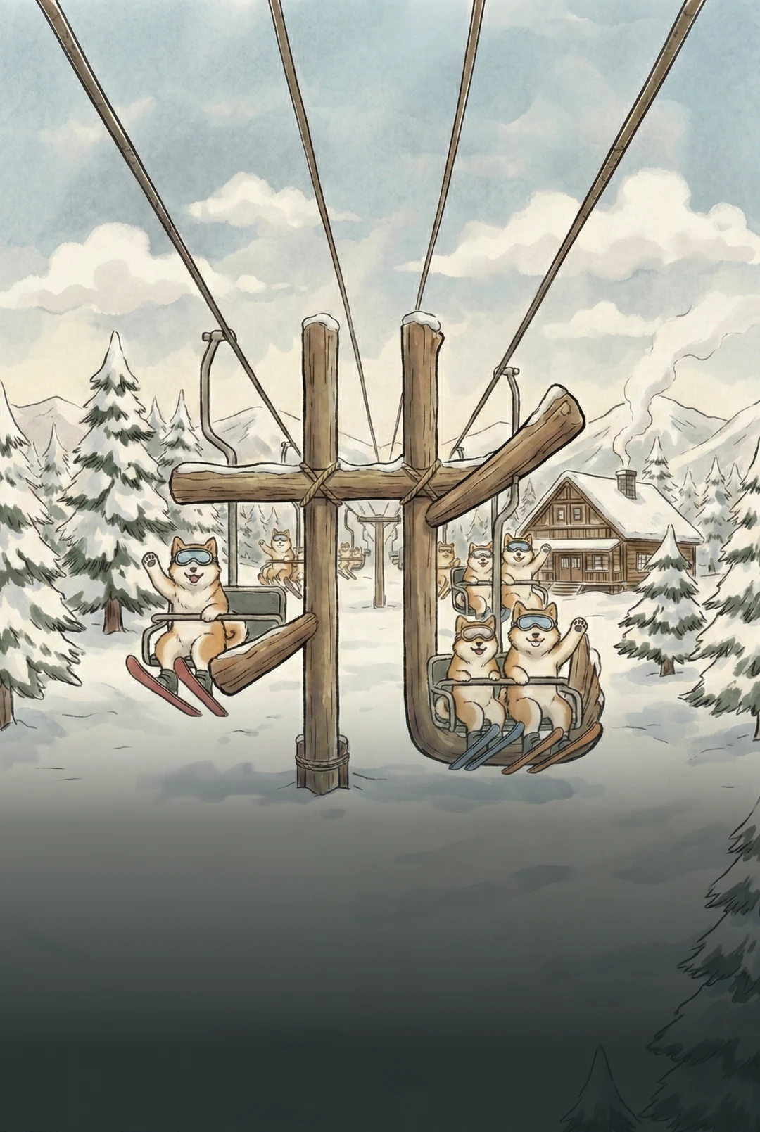 Kanji 北 (North) mnemonic tile
