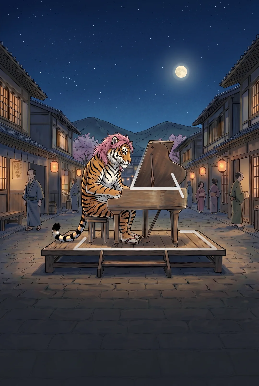 Kanji 台 (Stand) mnemonic tile