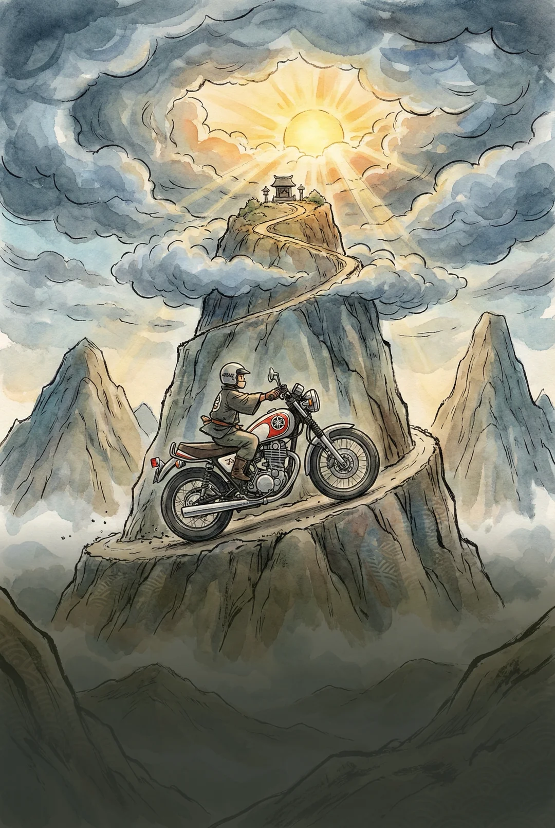 Kanji 山 (Mountain) mnemonic tile
