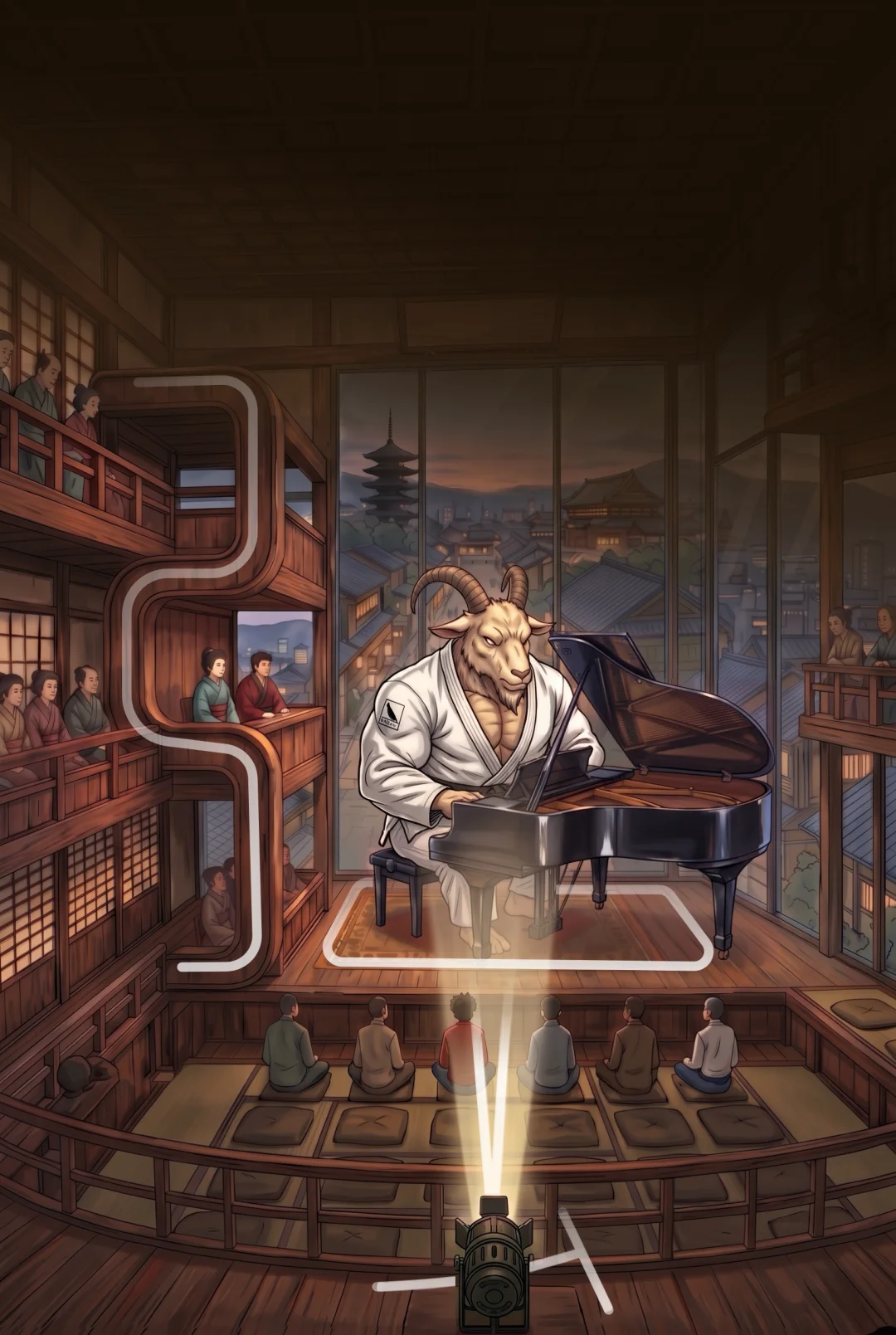 Kanji 強 (Strong) mnemonic tile