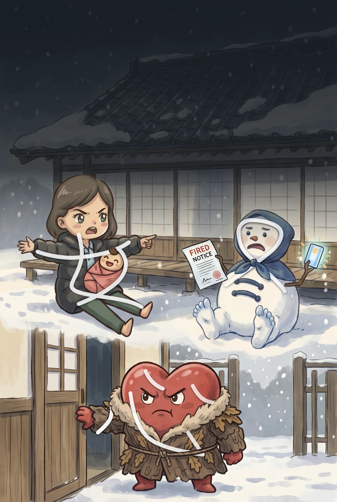 Kanji 怒 (Angry) mnemonic tile