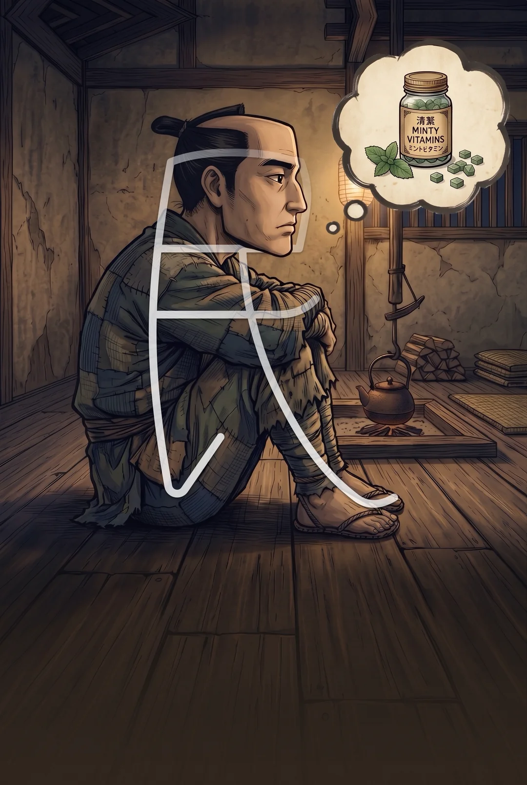 Kanji 民 (People) mnemonic tile