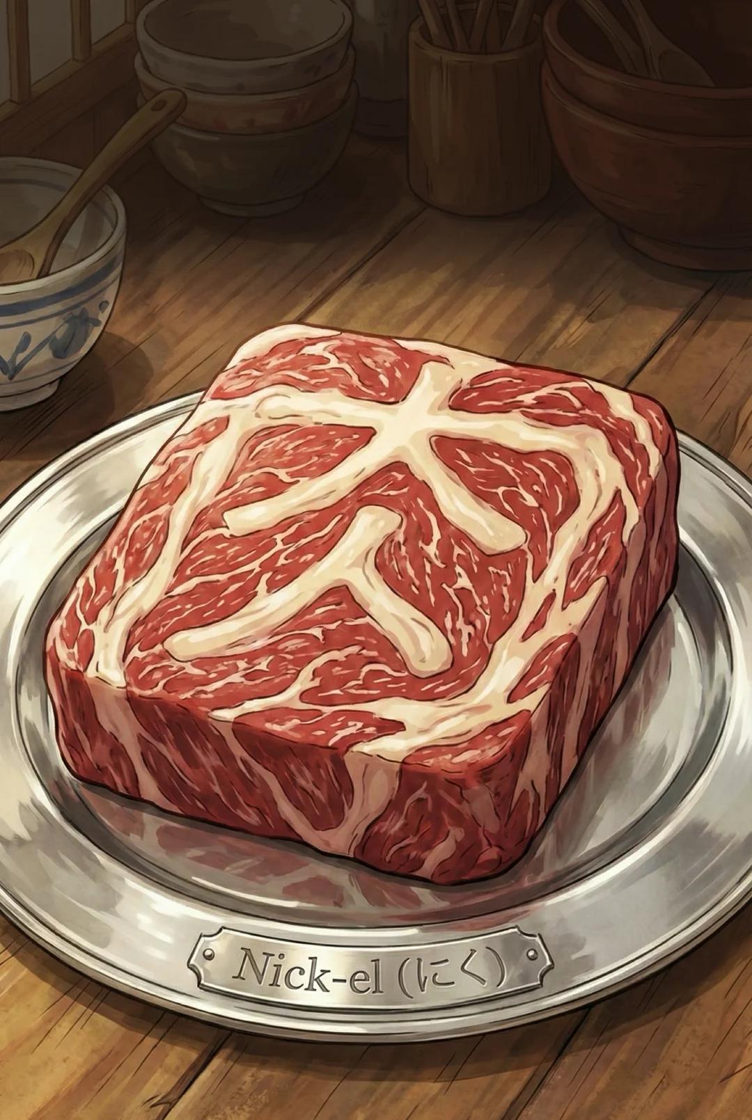 Kanji 肉 (Meat) mnemonic tile