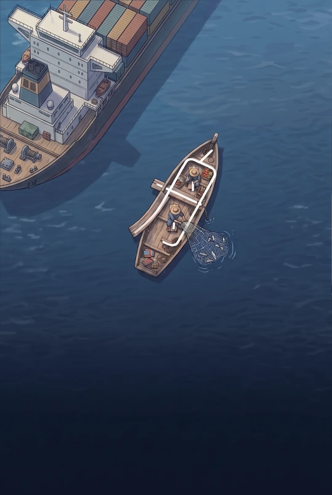 Kanji 舟 (Small Boat) mnemonic tile