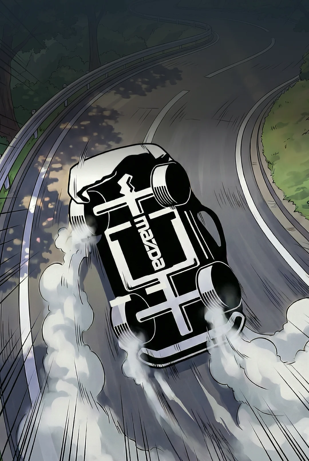 Kanji 車 (Car) mnemonic tile