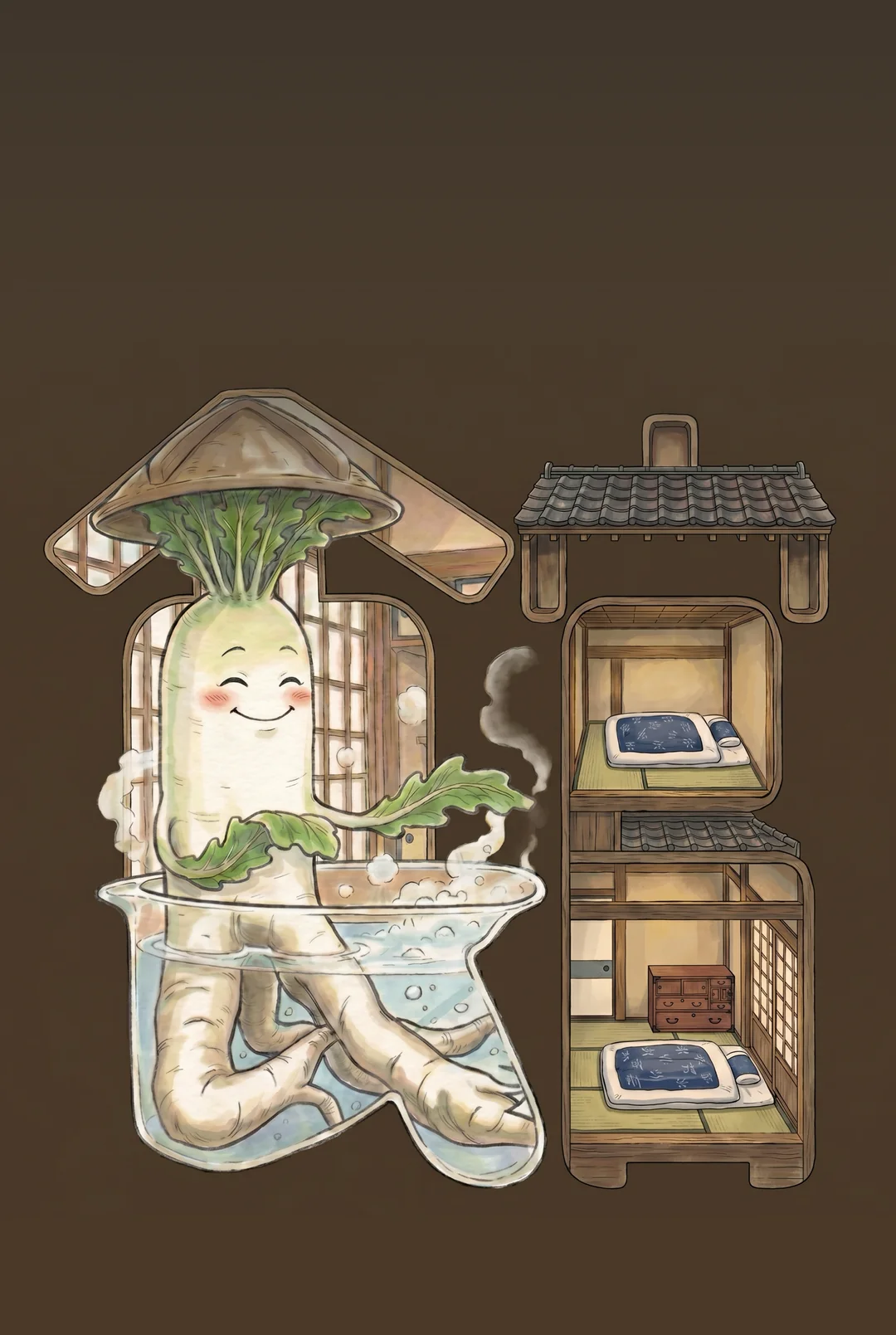 Kanji 館 (Building) mnemonic tile