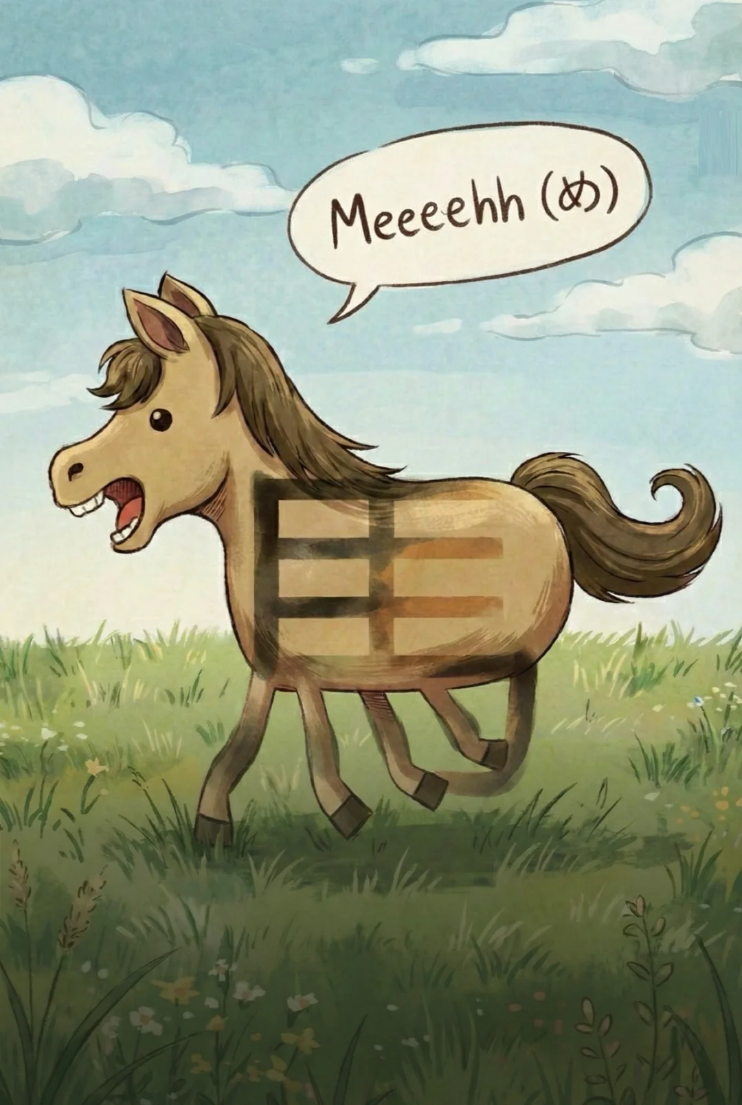 Kanji 馬 (Horse) mnemonic tile