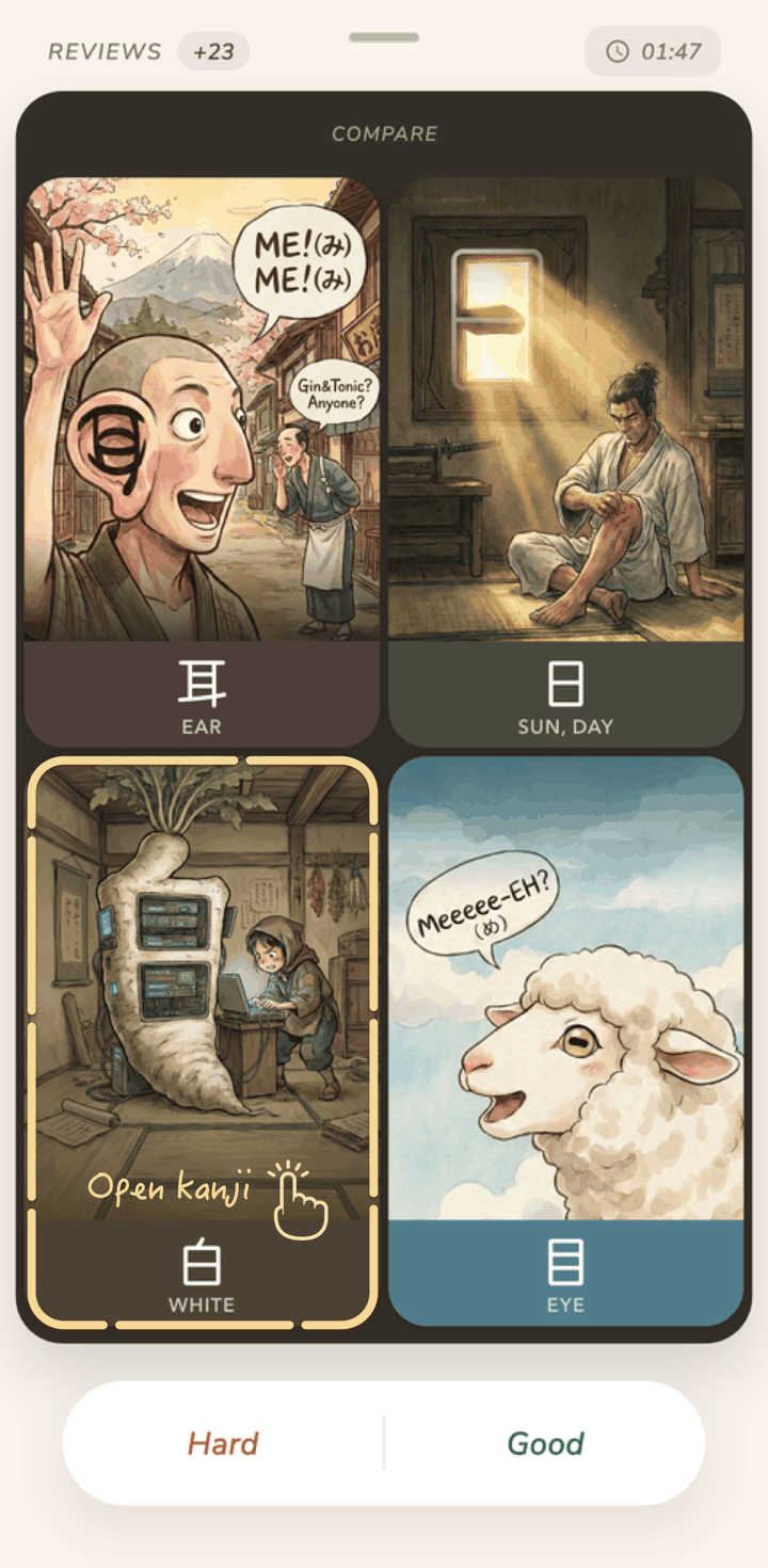 Side-by-Side Card Comparison